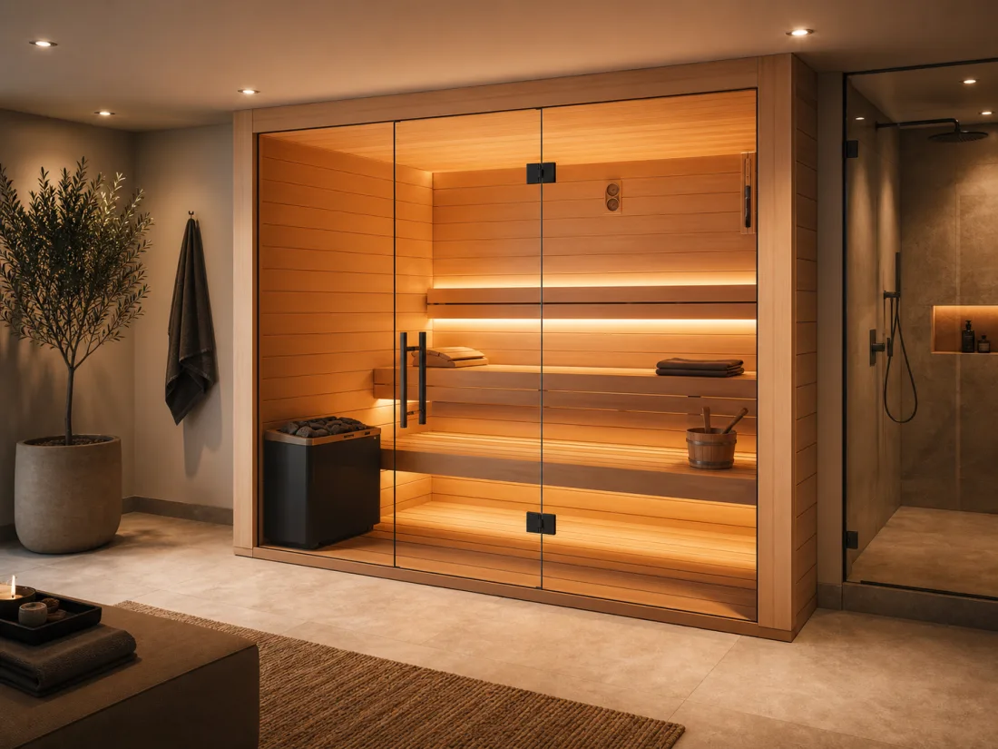 Indoor Sauna / Innensauna für Sauna-Zentrum Wien und Österreich